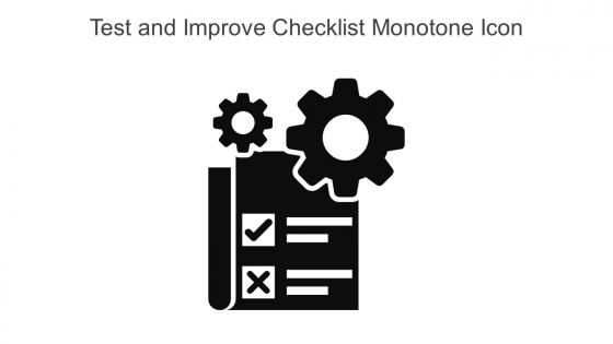 Test And Improve Checklist Monotone Icon In Powerpoint Pptx Png And Editable Eps Format