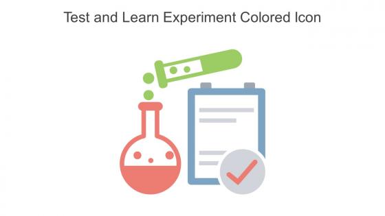 Test And Learn Experiment Colored Icon In Powerpoint Pptx Png And Editable Eps Format