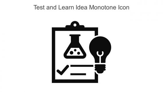 Test And Learn Idea Monotone Icon In Powerpoint Pptx Png And Editable Eps Format