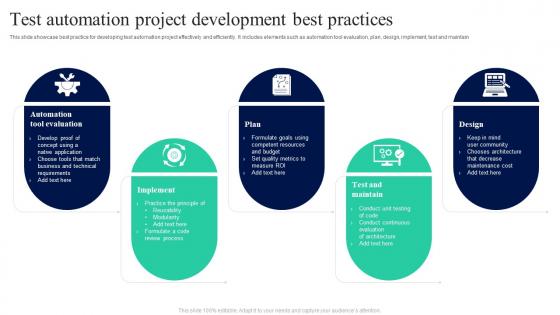 Test Automation Project Development Best Practices