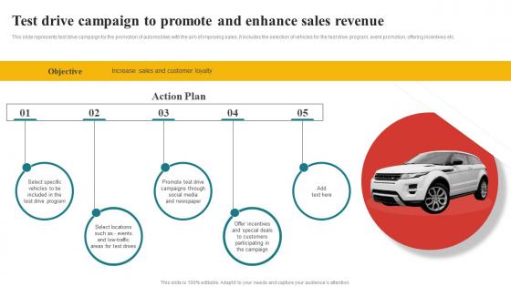 Test Drive Campaign To Promote And Enhance Comprehensive Guide To Automotive Strategy SS V