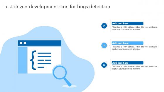 Test Driven Development Icon For Bugs Detection