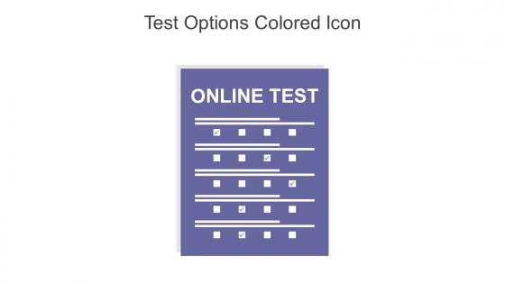 Test Options Colored Icon In Powerpoint Pptx Png And Editable Eps Format