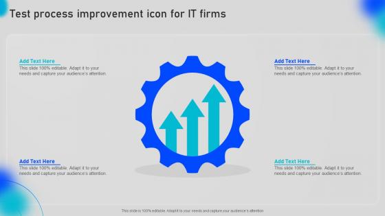 Test Process Improvement Icon For It Firms
