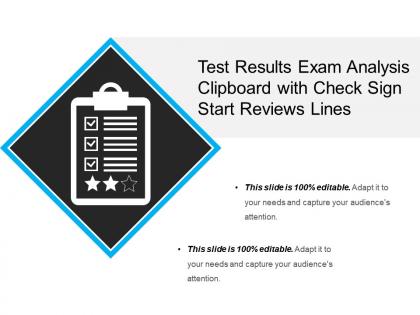 Test results exam analysis clipboard with check sign start reviews lines