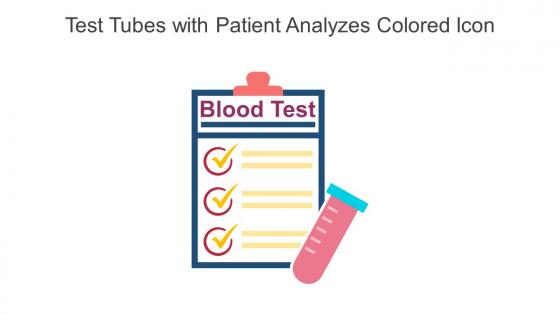 Test Tubes With Patient Analyzes Colored Icon In Powerpoint Pptx Png And Editable Eps Format