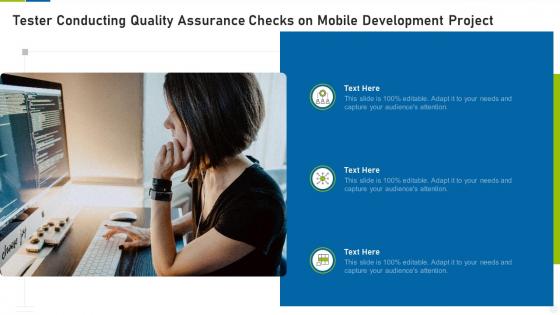 Tester conducting quality assurance checks on mobile development project
