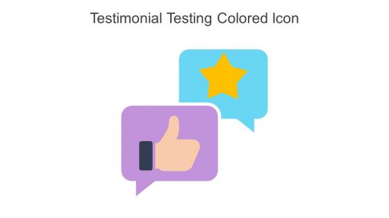 Testimonial Testing Colored Icon In Powerpoint Pptx Png And Editable Eps Format