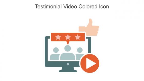 Testimonial Video Colored Icon In Powerpoint Pptx Png And Editable Eps Format