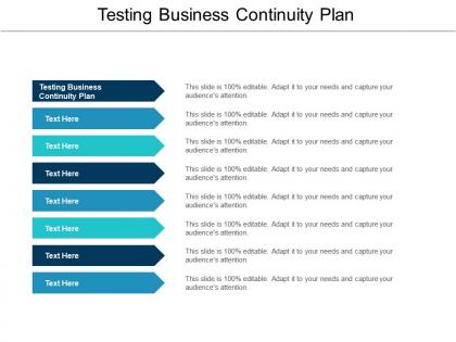 Testing business continuity plan ppt powerpoint presentation portfolio structure cpb