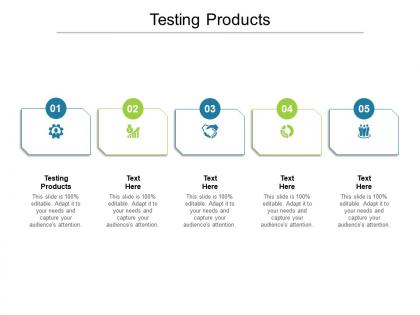 Testing products ppt powerpoint presentation gallery display cpb