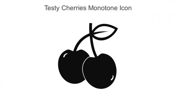 Testy Cherries Monotone Icon In Powerpoint Pptx Png And Editable Eps Format