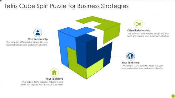 Tetris Cube Split Puzzle For Business Strategies