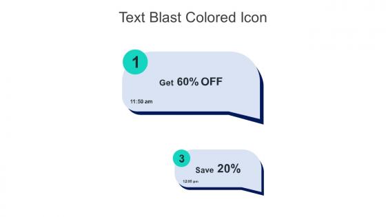 Text Blast Colored Icon In Powerpoint Pptx Png And Editable Eps Format
