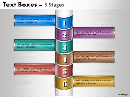 Text boxes 6 stages 40