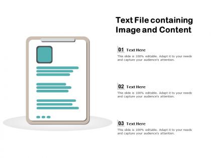 Text file containing image and content
