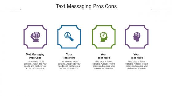 Text messaging pros cons ppt powerpoint presentation infographics diagrams cpb