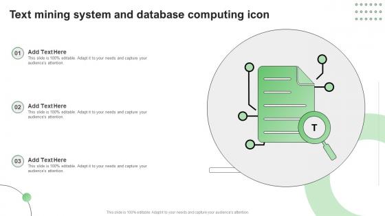 Text Mining System And Database Computing Icon