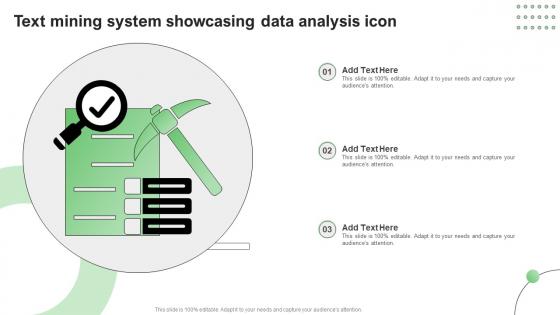 Text Mining System Showcasing Data Analysis Icon