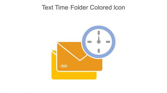 Text Time Folder Colored Icon In Powerpoint Pptx Png And Editable Eps Format