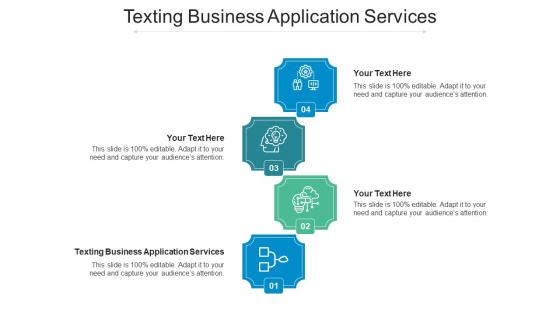 Texting business application services ppt powerpoint presentation show portfolio cpb