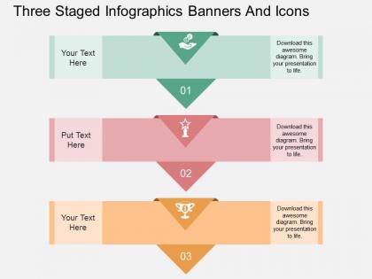 Tf three staged infographics banners and icons flat powerpoint design
