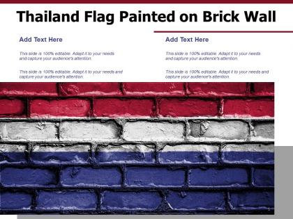 Thailand flag painted on brick wall