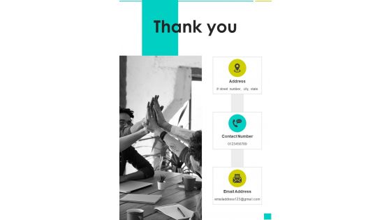 Thank You Exhibition Proposal Template One Pager Sample Example Document
