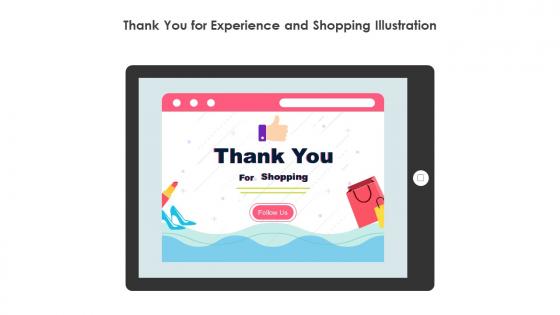 Thank You For Experience And Shopping Illustration