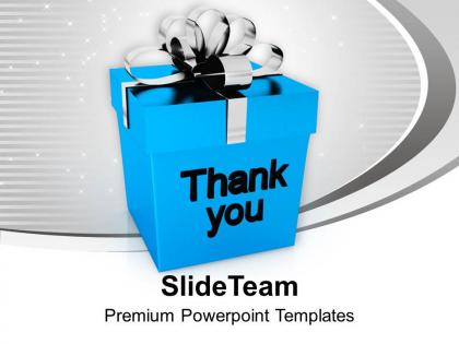 Thank you gift box design powerpoint templates ppt themes and graphics 0113
