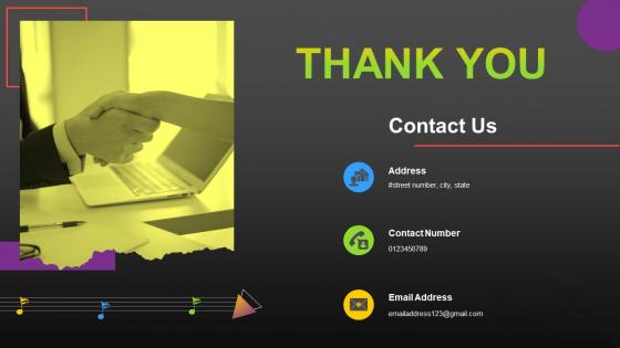 Thank You Melodics Seed Investor Funding Elevator Pitch Deck