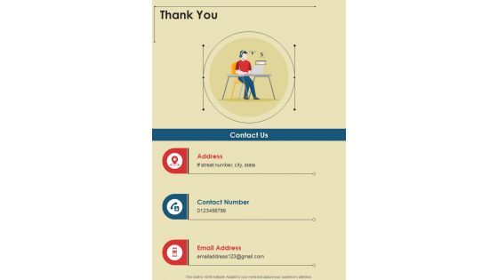Thank You Proposal For Graphic Design Services One Pager Sample Example Document
