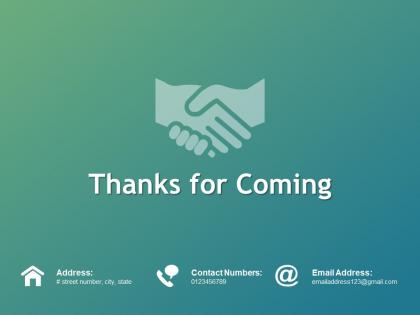 Thanks for coming example investor presentation powerpoint presentation slides