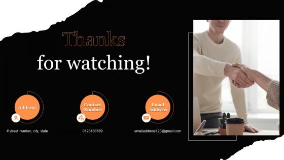Thanks For Watching Clothing Retail Ecommerce Business Plan Ppt Powerpoint Presentation Slides Tips
