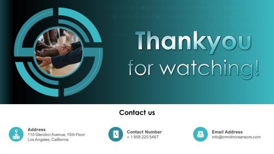 Thankyou For Watching Omnitron Sensors Investor Funding Elevator Pitch Deck