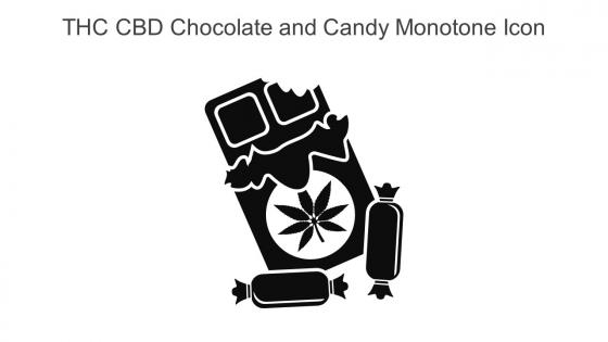 THC CBD Chocolate And Candy Monotone Icon In Powerpoint Pptx Png And Editable Eps Format