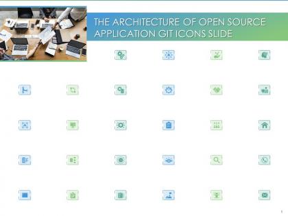 The architecture of open source application git icons slide