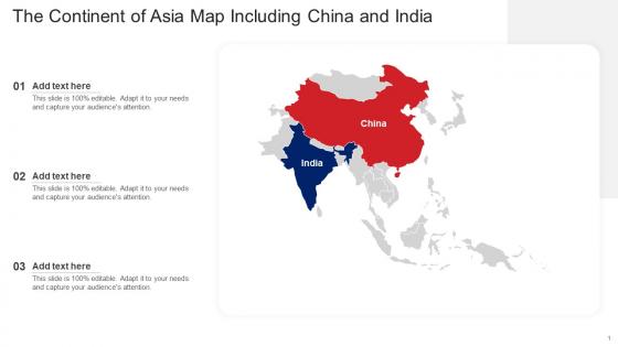 The Continent Of Asia Map Including China And India