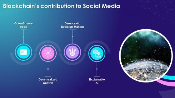 The Contribution Of Blockchain Towards Social Media Training Ppt