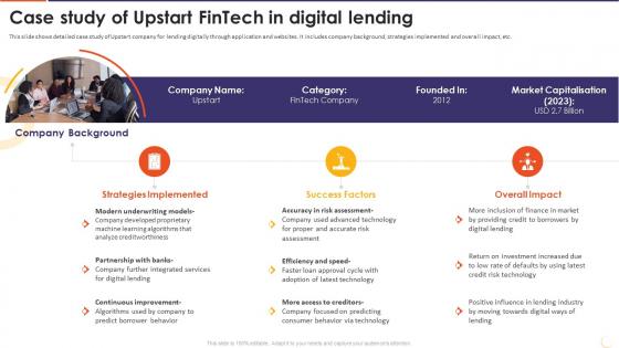 The Future Of Financing Digital Case Study Of Upstart Fintech In Digital Lending