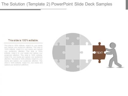 The solution template 2 powerpoint slide deck samples