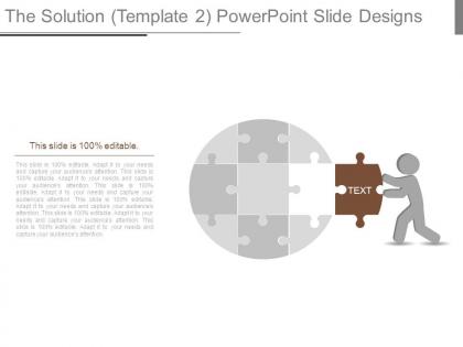 The solution template 2 powerpoint slide designs