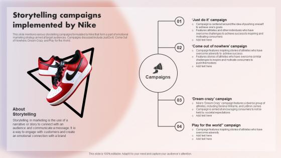 The Swoosh Effect Understanding Storytelling Campaigns Implemented By Nike Strategy SS V