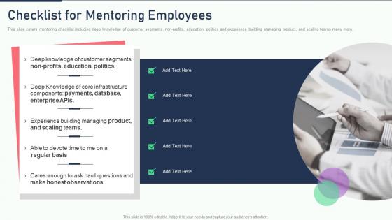 The ultimate human resources checklist for mentoring employees