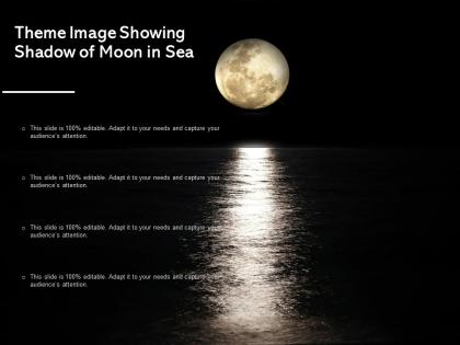 Theme image showing shadow of moon in sea