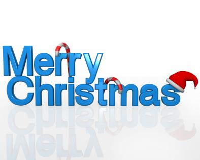 Theme of merry christmas with santa hat and candy cane stock photo