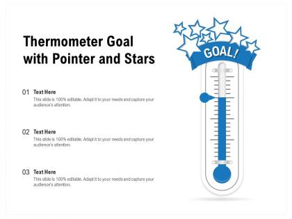 Thermometer goal with pointer and stars