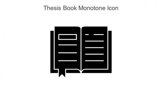 Thesis Book Monotone Icon In Powerpoint Pptx Png And Editable Eps Format