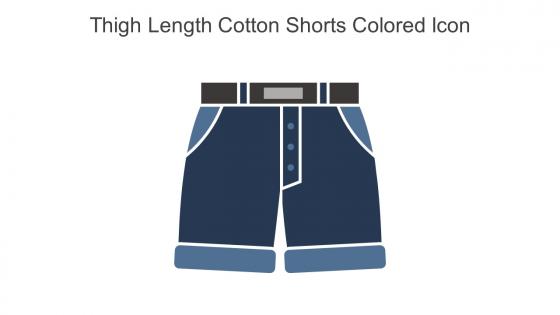 Thigh Length Cotton Shorts Colored Icon In Powerpoint Pptx Png And Editable Eps Format