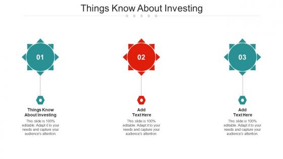 Things Know About Investing Ppt Powerpoint Presentation Ideas Clipart Images Cpb